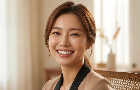 블랑쉬치과 성인 치아교정 이미지, 치아 배열과 턱 라인을 함께 고려한 교정 치료